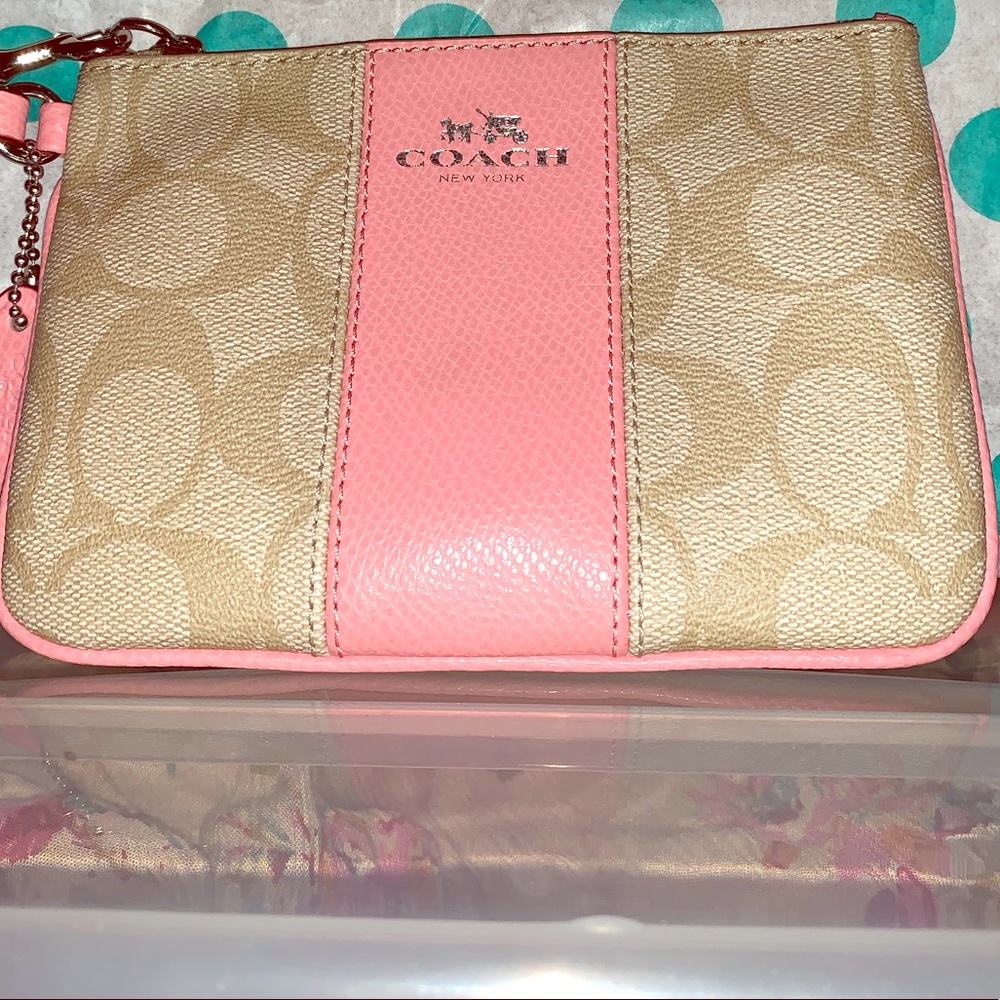 Authentic coach signature wristlet